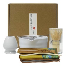 Matcha Whisk Set, Matcha Bowl with Spout, Bamboo Whisk, Scoop, Sifter, Whisk ...