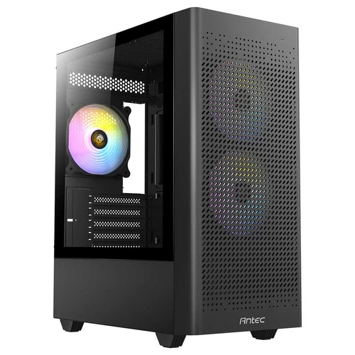 Antec NX500M ARGB Tempered Glass Mid-Tower Gaming Case, 3x RGB Fans Pre-insta...