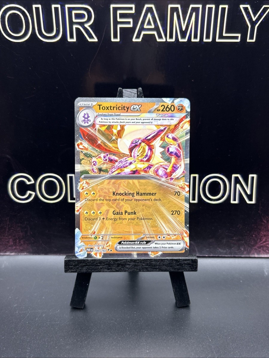 Toxtricity EX 100/182 Full Art Paradox Rift Holo Double rare Pokemon TCG  2023 NM