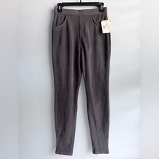 HUE Women's True Gray Butter Twill Style Leggings Size Small