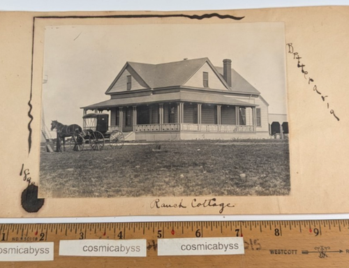 Betteravia near Santa Maria CA ranch cottage w/ horse carriage photo c.1898 w7