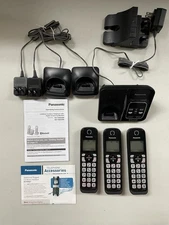 Panasonic KX-TG833SK Bluetooth Link2Cell Cordless Phone 3 Pack Voice Assist