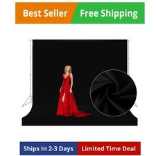 10X10 FT Black Backdrop Background for Photography, Large Photo Backdrop Curtain
