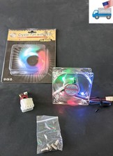 NEW Evercool Multi-Color Crystal LED 80mm x 25mm 3pin Ball Bearing PC Case Fan