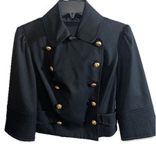 The Limited Black Blazer 3/4 Sleeve XS With Gold Buttons NWT