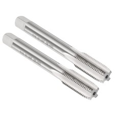 2pcs Hand Plug Tap 7/16-20 UNF 2B Thread Plug Style Screw Tapping Threading Tool