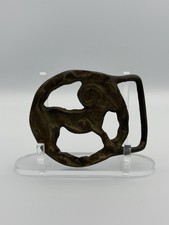 Aries Ram Zodiac Sign Astrology Horoscope Openwork Solid Brass Belt Buckle