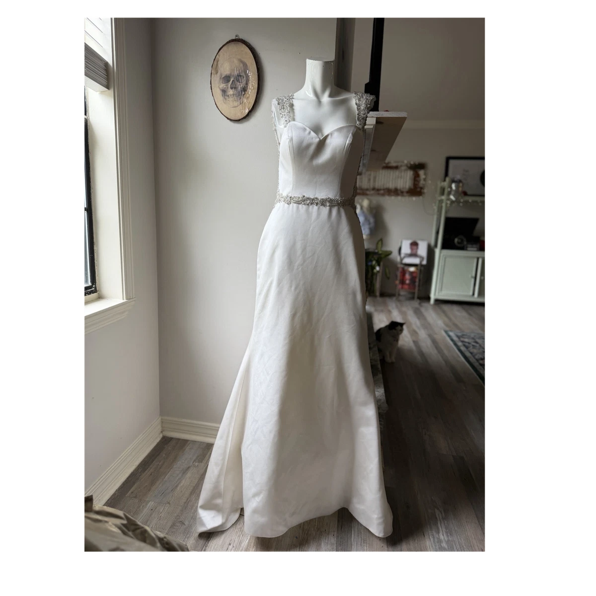 casablanca bridal bridesmaid dresses Casablanca Bridal 2540 Elloise A-Line Ballgown Strapless Sheer Floral Corset Sweetheart Neckline Open Back Train Wedding Gown 8 / ISONIS