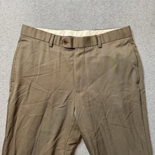 Brooks Brothers 1818 Madison Dress Pants Mens 33x30 Beige 100 Wool Formal Adult