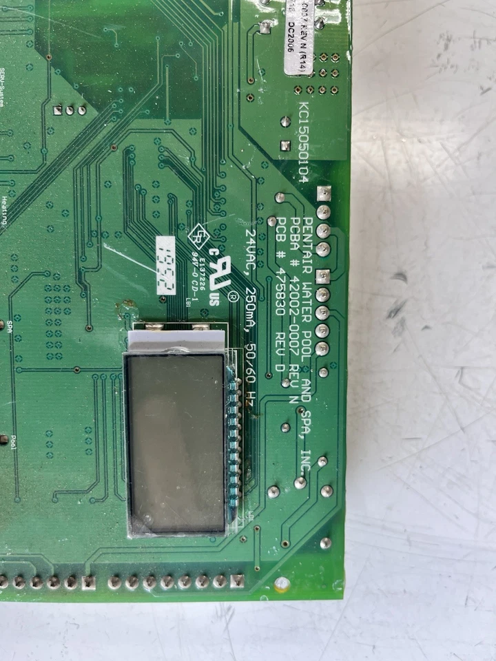 Pentair Sta-Rite 42002-0007 Rev N R14 Control Board 475830 Rev D  used #D222 - Image 3 of 4