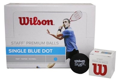 Wilson Staff Blue Dot Squashbälle 12er Pack