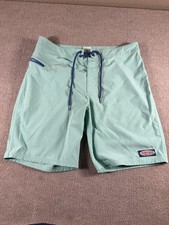 Vineyard Vines Swim Trunks Mens 32 Green Board Shorts Stretch Quick Dry Beach