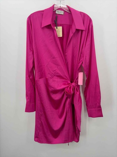 Pre-Owned Dress Forum Pink Size Large Knee Length Long Sleeve Dress