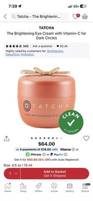 Tatcha - The Brightening Eye cream - 15mL / 0.5 Fl .oz BRAND NEW 