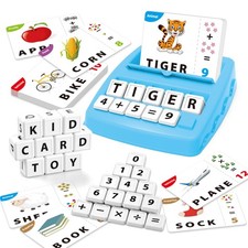 Yolscue Montessori Matching Letter Games,Educational Toys for Medium, Blue