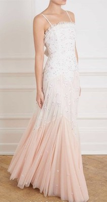 Needle & Thread Blush Embroidered Tulle Wedding Gown   Romantic Floral