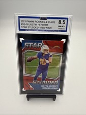 2021 Panini Rookies & Stars Justin Herbert Card #SS-18 Red Wave 8.5