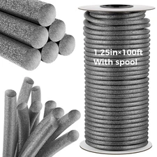 1.25 Inch X 100 Ft Foam Backer Rod for Gaps Joints Concrete Crack Filler Caulk S