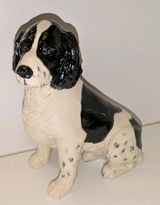 RARE BEAUTIFUL 8"HANDMADE LENHAM POTTERY SPRINGER SPANIEL FIGURE BY ANNE FUNNELL