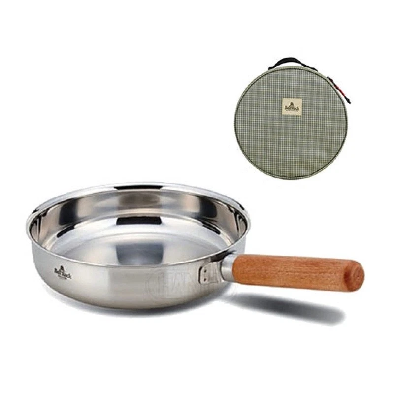 BELLROCK Detachable Stainless Steel Frying Pan Skillet Camping Fishing Outdoor