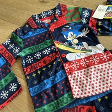 Sonic Hedgehog Boys Holiday 2 Pc Pajama Set Size 4T Toddler
