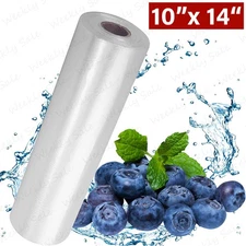 10"x14" Clear Plastic Produce Bags On Roll Kitchen Fruit Vegetable Food Storage
