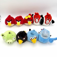 Angry Birds 5" Plush Lot of 9 Commonwealth No Sound Red Bird Green Pig Bomb Rio