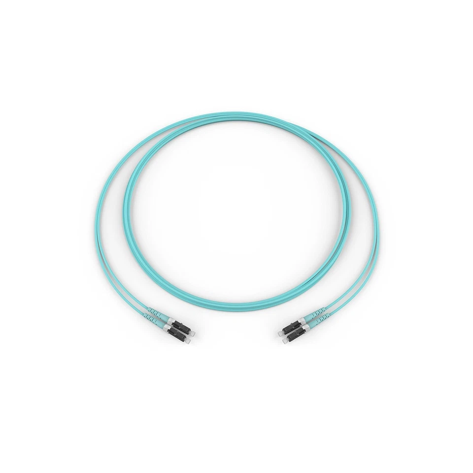 Corning 050502T5120001M 1 Meter LC Duplex Fiber Optic Jumper Aqua 50µm (OM3) - Image 1 of 1