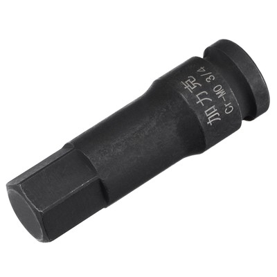 3/4'' Schlagsechskant Bit Buchse 1/2'' Vierkantantrieb 78mm lange CR-MO SAE Größen