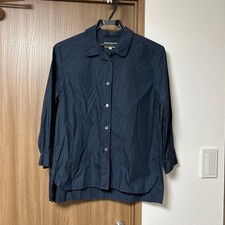 Margaret Howell Navy Long Sleeve Shirt Women  s Size M Casual Elegant Used