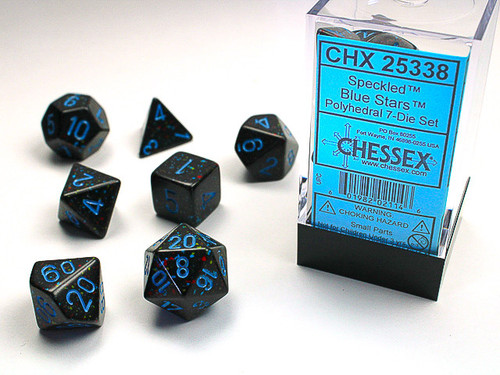 Chessex Speckled Blue Star Polyhedral 7 Die Set