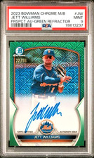 2023 BOWMAN CHROME MEGA BOX JETT WILLIAMS AUTO GREEN REFRACTOR PSA 9 /99