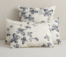 Pottery Barn Butterfly Kisses Cotton Percale Shams 20 X 26 SET OF 2