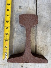 Vintage 1.5  Railroad Rail Cut Piece 132 Lb S...