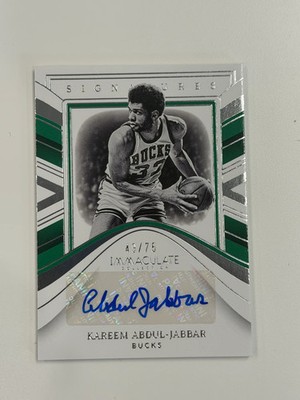 2023 Immaculate Collection Signatures Kareem Abdul-Jabbar Auto #IMS-RAJ 49/75