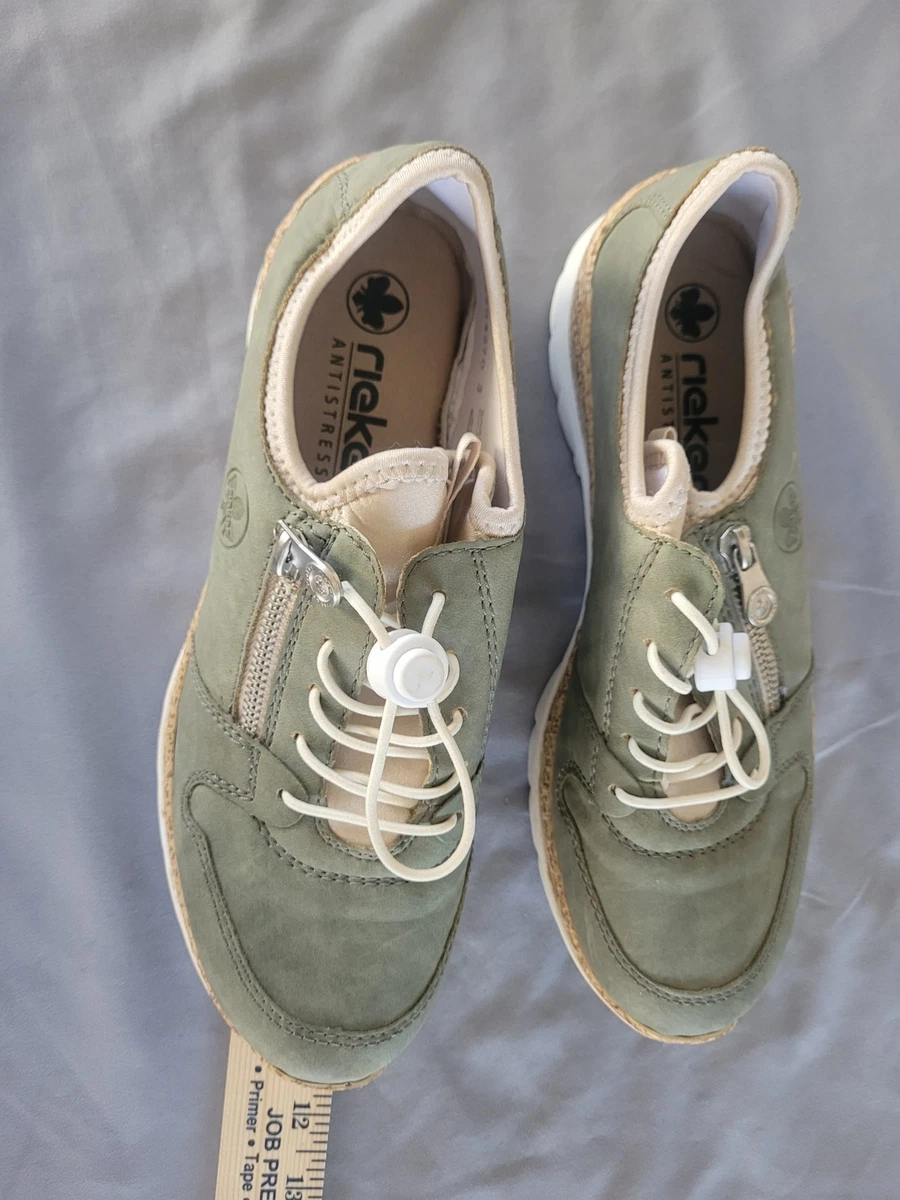 Womens Reiker Shoes Green Leather Size 36 Or 5 to 5.5