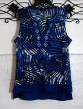 Verve Ami Knit Top Women's Size M Multicolored Floral Sleeveless Round Neck