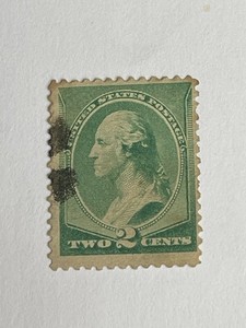 1887 Scott#213 2 Cent Washington (Green) Stamp