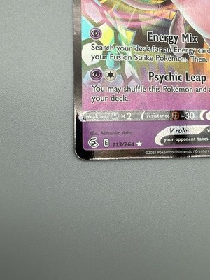 Pokemon TCG Mew V 113/264 Sword & Shield Fusion Strike Ultra Rare Holo Card | eBay Pokemon TCG Mew V 113/264 Sword & Shield Fusion Strike Ultra Rare Holo Card | eBay