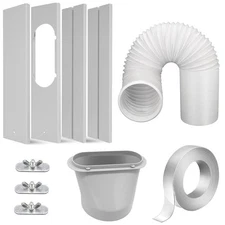 Portable Air Conditioner Window Kit, 5.9” Exhaust Hose, Adjustable Seal for AC U