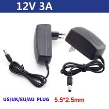 DC 12V 3A To AC 100V-240V Converter Switching Power Adapter DC 5.5mm X 2.5mm