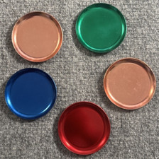 Coaster Lot of 5 Vintage Mid Century Alpine Aluminum Colored Italy Italian