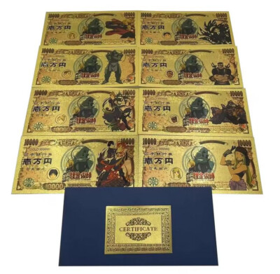 Fullmetal Alchemist 8x vergoldete Banknote Anime Manga