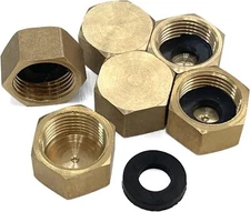 Pipe Fitting Cap Npt Female Pipe Brass Fitting Hex End Cap Stop Valve Connector 