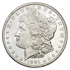 1891-CC $1 Morgan Dollar Brilliant Uncirculated Semi-Key Carson City Mint