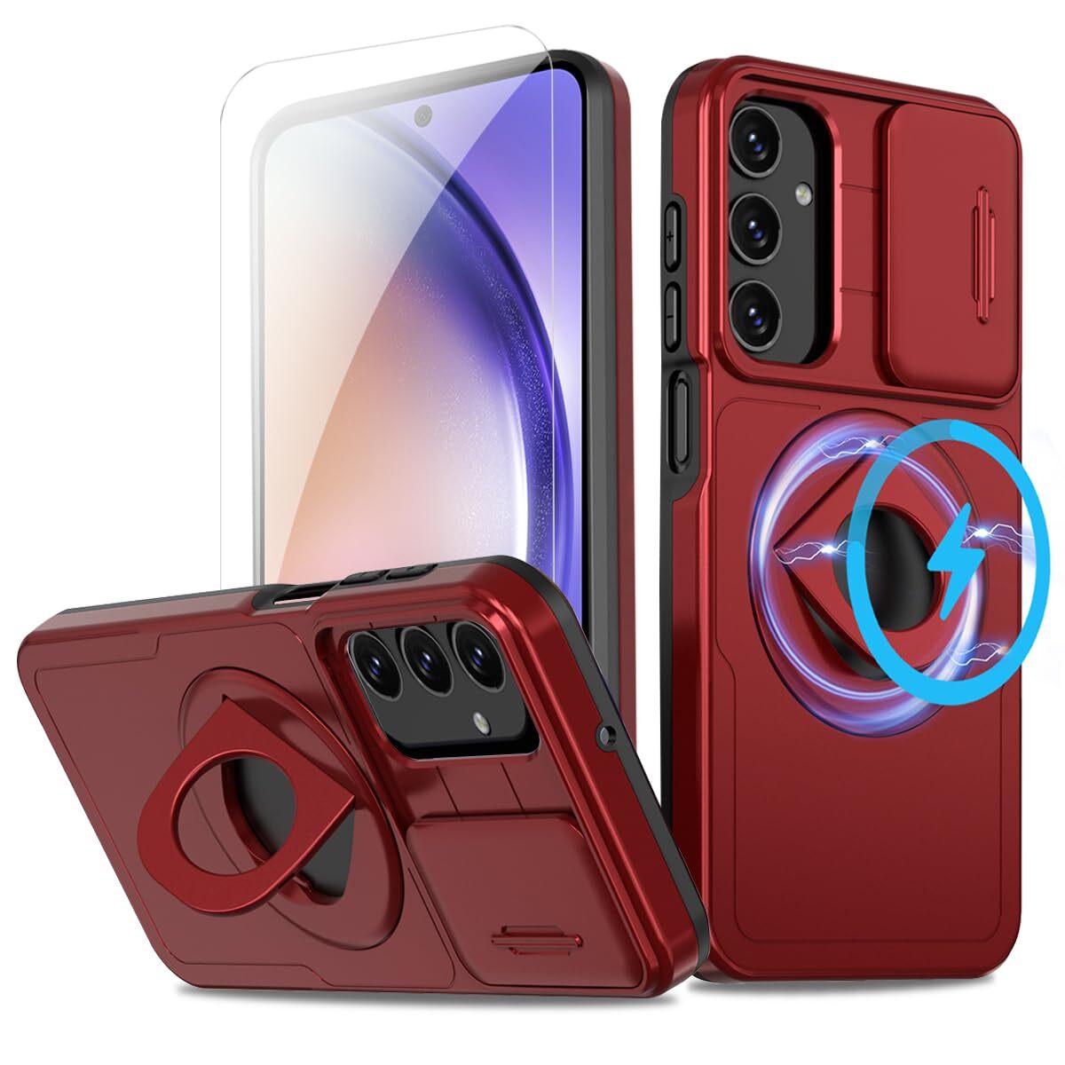 JSCOMYAP for iPhone 15 Case MagSafe Compatible Wireless Charging Compatible 671-image