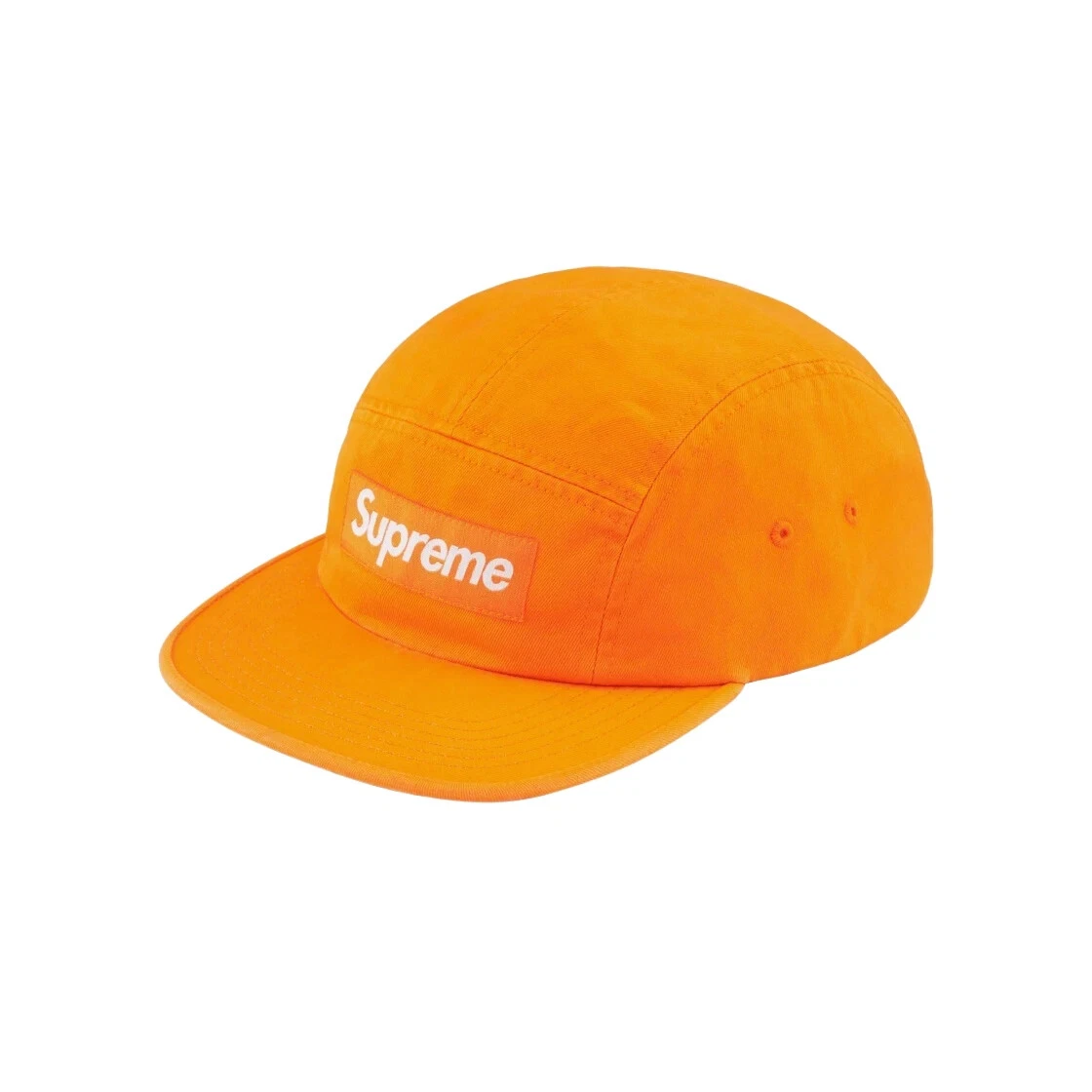 Casquette de camp en sergé chino lavé Supreme orange clair   23FW  