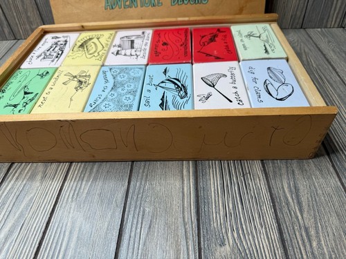 Pottery Barn Kids Adventure Blocks Wooden Toy Set With Box - Picture 12 of 15