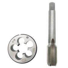 11/16-20 Tap and Die Set Right Hand 11/16"-20 Thread Tap Die RH HSS 11/16 x 20