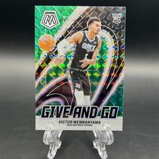 Victor Wembanyama 2023-24 Mosaic Rookie “Give And Go” Green Prizm #12 RC 💎👌